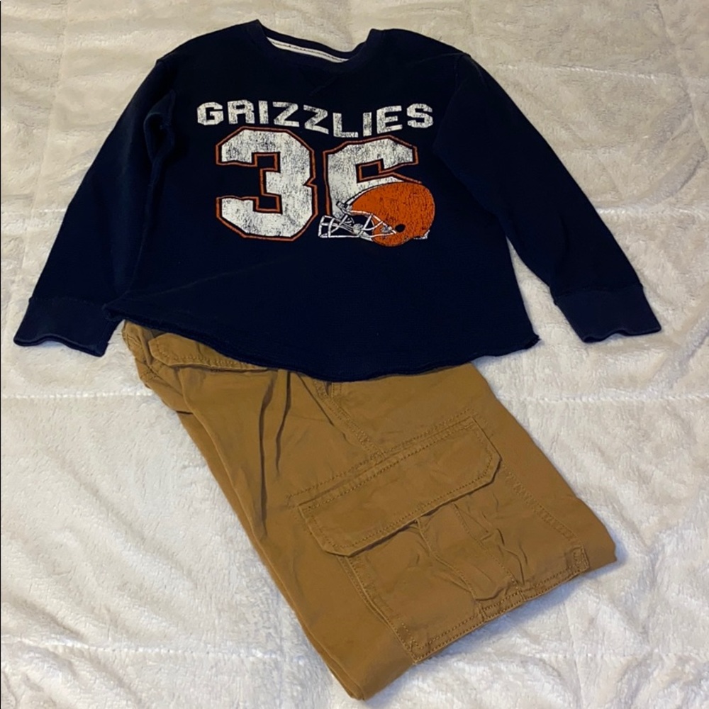 The Children’s Place Thermal Tee & Cargo Pants